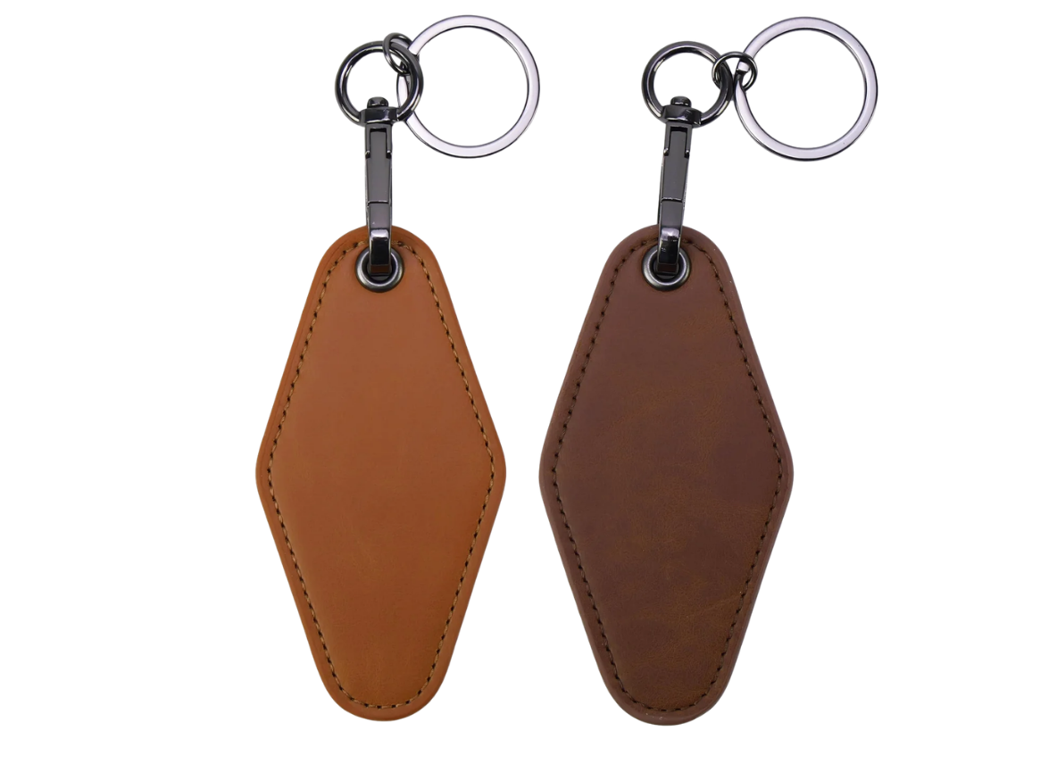 Leather 'Motel' Keychain